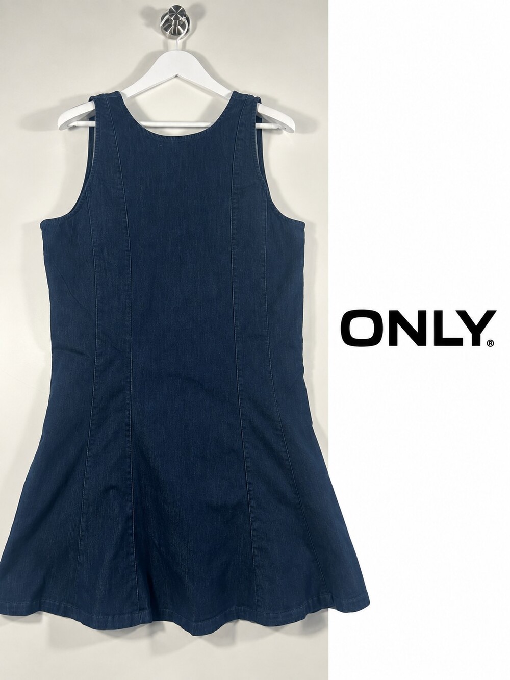 NWT ONLY ONLALEXA Blue Denim Fit & Flare Mini Dress M MSRP $79 (Copy)